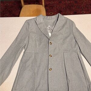 Gray Women's Blazer Coat